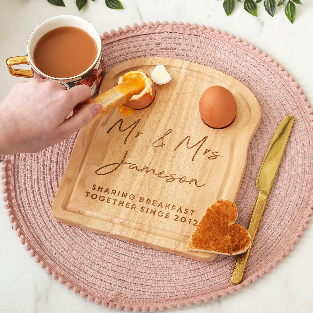 Personalised Mr and Mrs Wedding Dippy Eggs Board Breakfast Etsy New