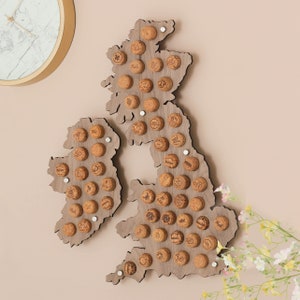 Weinkorken Britische Inseln Karte Wandkunst, Weinkorkenhalter, Weinkorkensammler, Weinkorkenanzeige, Weinkorken-Wandkunst, Einweihungsgeschenk