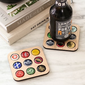 Bierdeckel-Sammler-Untersetzer-Geburtstagsgeschenk für Papa, Bierdeckel-Sammler, Mannhöhlenzubehör, Holzuntersetzer, Bierdeckel-Anzeige, Geschenke für Papa