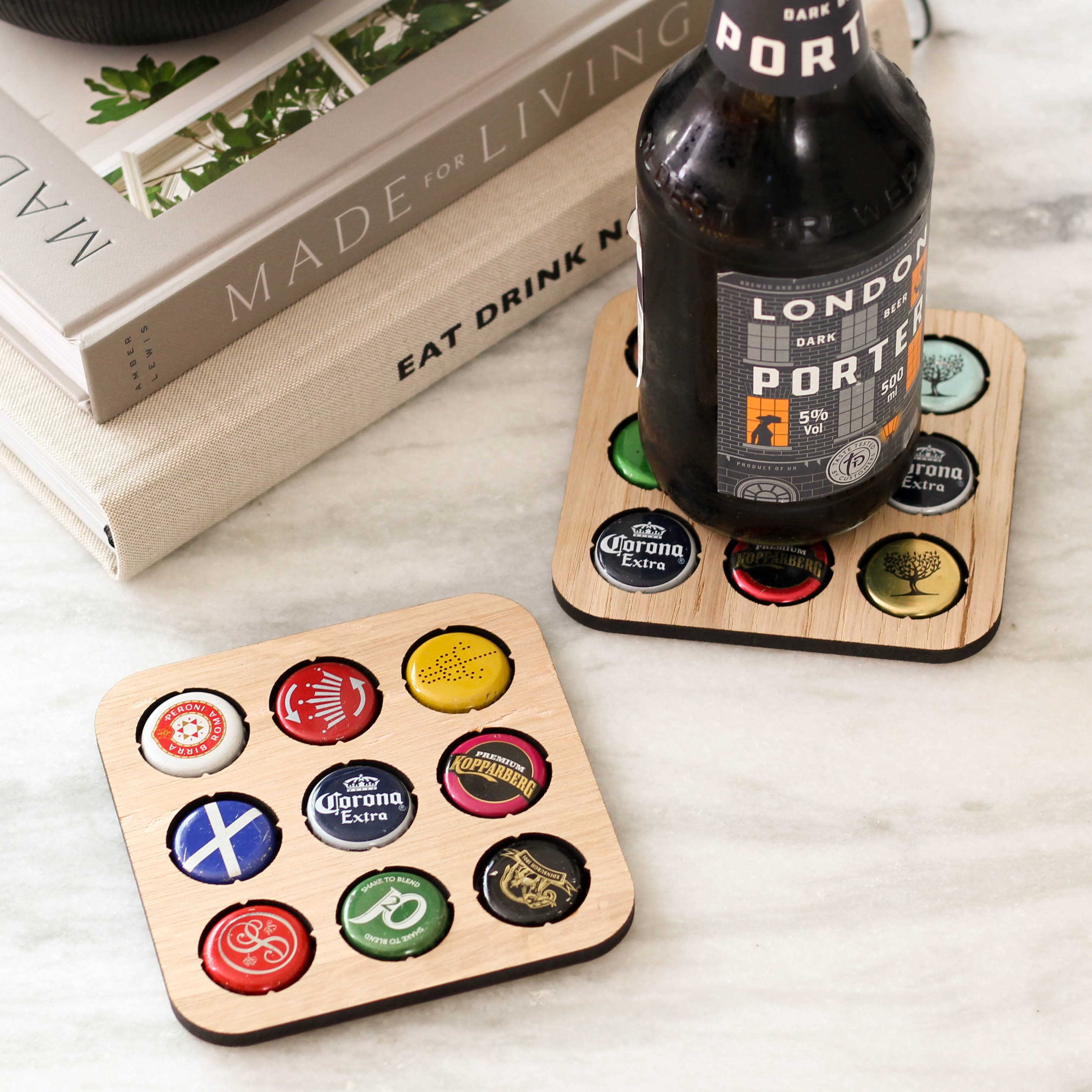 Beer Cap Collector Coaster Birthday Gift For Dad, Beer Cap Collector, Man Cave Accessories, Wooden Coaster, Beer Cap Display, Gifts For Dad