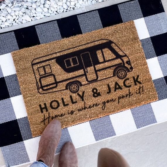 Personalised Motorhome Doormat Travel Gift for the Home, Housewarming Gift,  Custom Door Mat, Personalized Door Mat, Custom Front Door Mat 