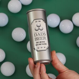 Lata de golf y cerveza personalizada con pelotas de golf para papá Accesorios de golf Regalo de golf Regalo del día del padre Regalo personalizado Regalo para novio