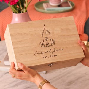 Personalised Church Wedding Keepsake Gift For Couples Anniversary Personalised Gift custom wedding gift bridal shower gift Personalised