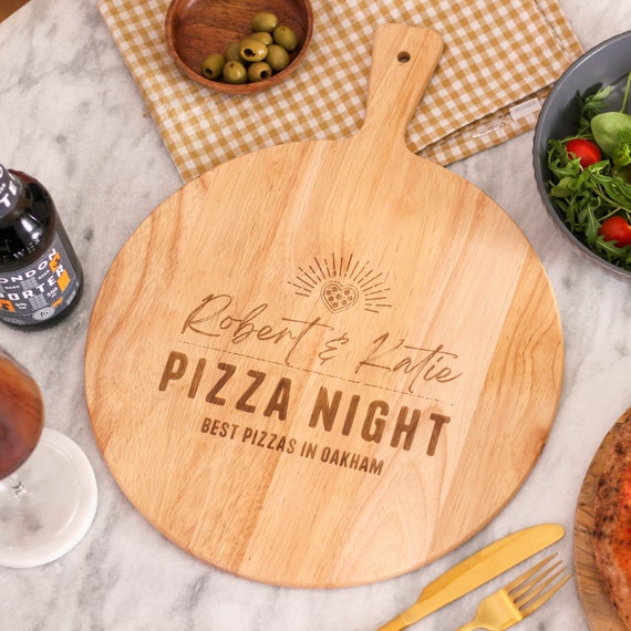 We Love You to Pizzas Personalized Pizza Board Gift Set