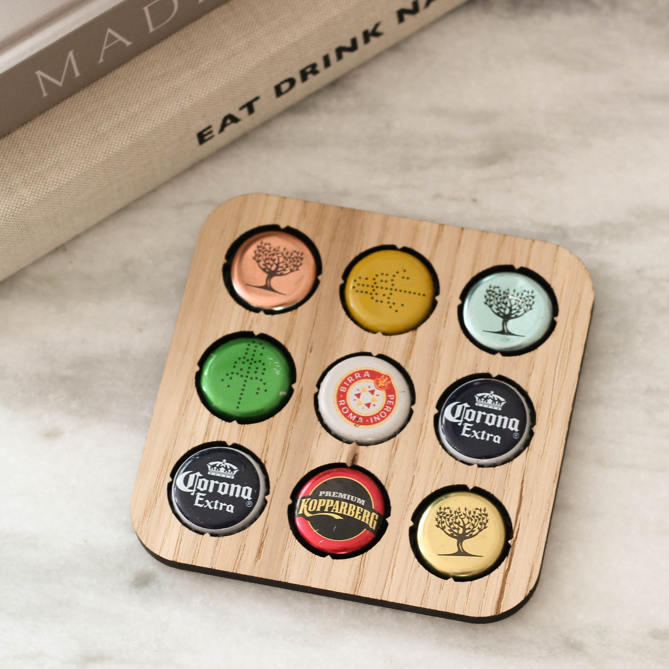 Beer Cap Collector Coaster Birthday Gift For Dad, Beer Cap Collector, Man Cave Accessories, Wooden Coaster, Beer Cap Display, Gifts For Dad