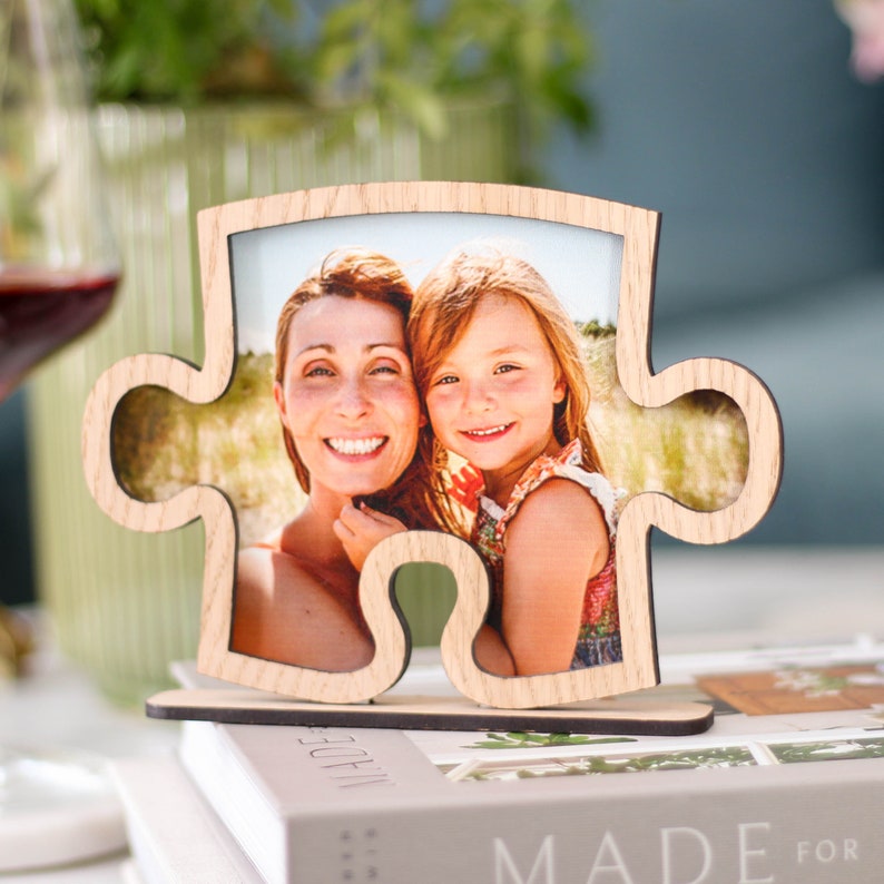 Personalised Mothers Day Jigsaw Frame for Mom Mums Birthday Photo Gift For men and women Personalised Family Picture Frames Mum image 2