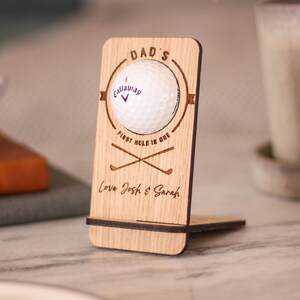 Personalised Golf Ball Holder Desk Tidy, Golf Ball Display, Golf Gifts For Men, Golf Ball Display Case, Hole In One Golf, Gifts For Dad image 4