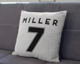 Coussin personnalisé avec numéro de maillot de football