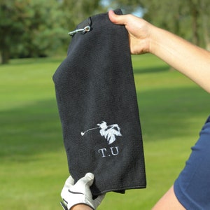 Personalised Golf Swing Towel Accessories Gift For Him, Funny Golf Towel, Golf Towel Gift, Golf Towel With Clip, Personalized Sports Towel
