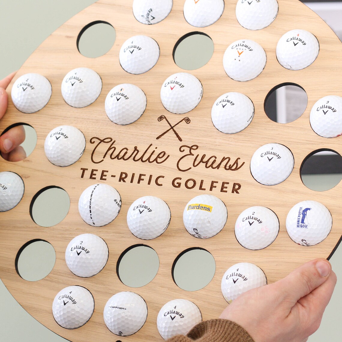 Personalised Golf Ball Wall Art Collector For The Home Golf Etsy
