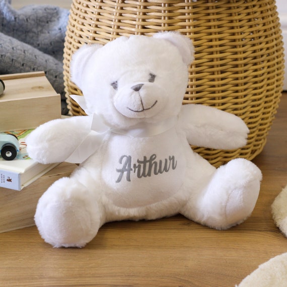 Doudou personnalisé cadeau pour baby shower, ours en peluche doux, peluche  douce cadeau pour bébé, ours en peluche personnalisé, cadeaux