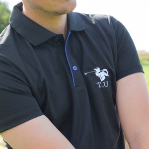 Personalised Golf Polo Swing Motif Gift For Him, Personalized polo, Short Sleeve Golf Polo, Personalized Golf Shirt, Personalized Golf Polo