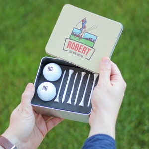 Spersonalizowany Minimalistyczny Zestaw Pudełek Golfowych Dla Niego Lub Taty, Niepowtarzalne Urodzinowe Sportowe Prezenty Golfowe Dla Mężczyzn, Niezwykłe Akcesoria Golfowe, Prezent Dla Taty