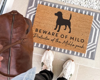 Personalised Dog Door Mat, Personalized Doormat, Cute Doormat, Coir Doormat, Personalized Doormat Outdoor, Funny Dog Doormat, Christmas Gift