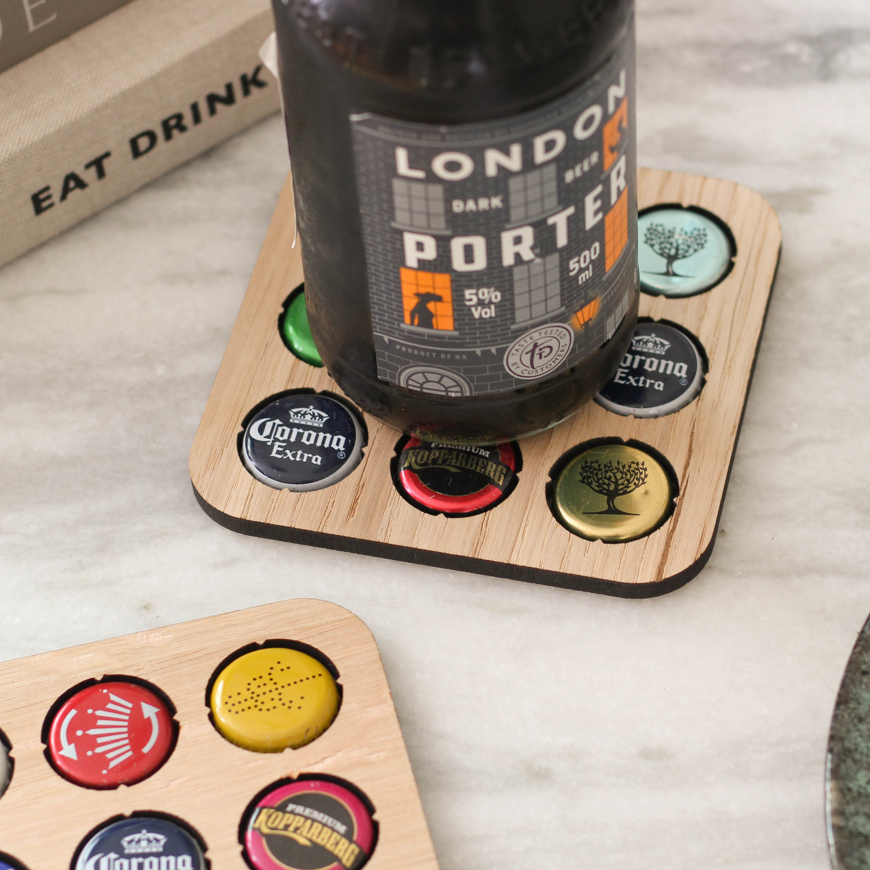 Beer Cap Collector Coaster Birthday Gift For Dad, Beer Cap Collector, Man Cave Accessories, Wooden Coaster, Beer Cap Display, Gifts For Dad