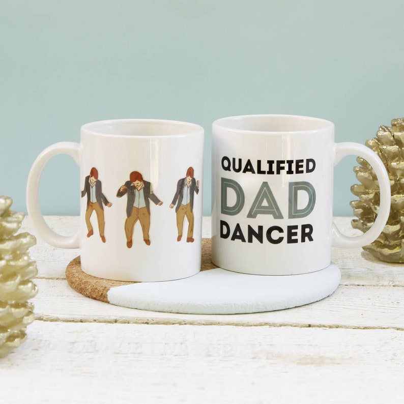 Qualified Dad Dancer Mug, Engraved Ceramic Mug, Personalised Mug, Mug For Dad, Gift For Him, Fathers Day Gift, Customised Coffee Cup image 1
