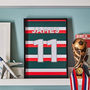 Personalised Rugby Shirt Print, Personalised Name Print, Personalised Print, Rugby Gift, Fathers Day Gift, Custom Rugby Print, Custom Print
