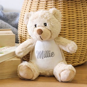 Personalised Soft Toy Teddy Bear Gift For Kids, Soft Plush Cuddly Gift For Babies, Custom Name Stuffed Animal, Custom Teddy Bear, Baby Gift