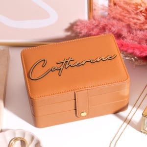 Personalisierte Script Schmuckschatulle Reisegeschenk für sie, personalisierte Reise Schmuckschatulle, Reise Schmuckschatulle, Muttertagsgeschenk, Geschenk für Mama