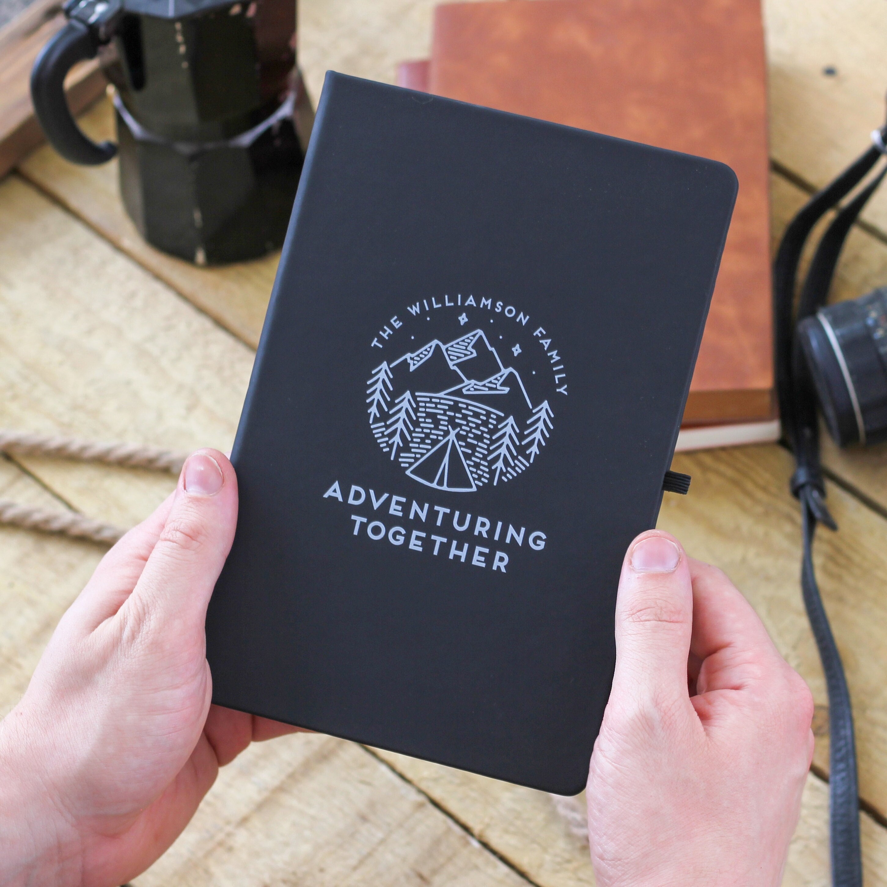 Personalized Photo Album for Travelers, Adventure Awaits, Travel Photo  Album With Mountains, Travel Scrapbook, Our Adventure Book 