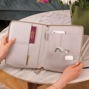 Personalisierte Damen Technologie Reiseetui Geschenk, Damen Reisebrieftasche, Reise-Accessoires, Technologiekoffer, Muttertagsgeschenk, Geschenk für Mama