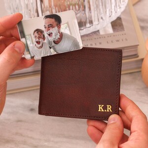 Cartera de cuero personalizada para hombre y recuerdo de foto / Carteras premium para hombres en el Reino Unido Es un regalo ideal para tarjeteros de viaje para hombres