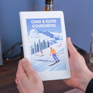 Personalisiertes Ski Notizbuch Reisejournal Geschenk, personalisiertes Reise Notizbuch, perfektes Reisegeschenk, Reisetagebuch personalisiert, benutzerdefiniertes Notizbuch