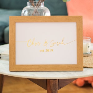 Personalised Couples Name Metallic Foil Print, Personalised Print Couple, Foil Art Print, Personalised Foil Print, Custom Gold Foil Print