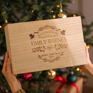 Personalised Special Delivery Christmas Keepsake Box, Personalized Wooden Keepsake Box, Wooden Christmas Box, Personalized Wood Keepsake Box image 3