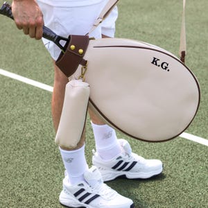 Personalisierte Tennisschläger Fall Sport Reisetasche Geschenk mit Bällen, personalisierte Tennis Geschenk, Monogramm Sporttasche, Vater Geburtstagsgeschenk vom Sohn