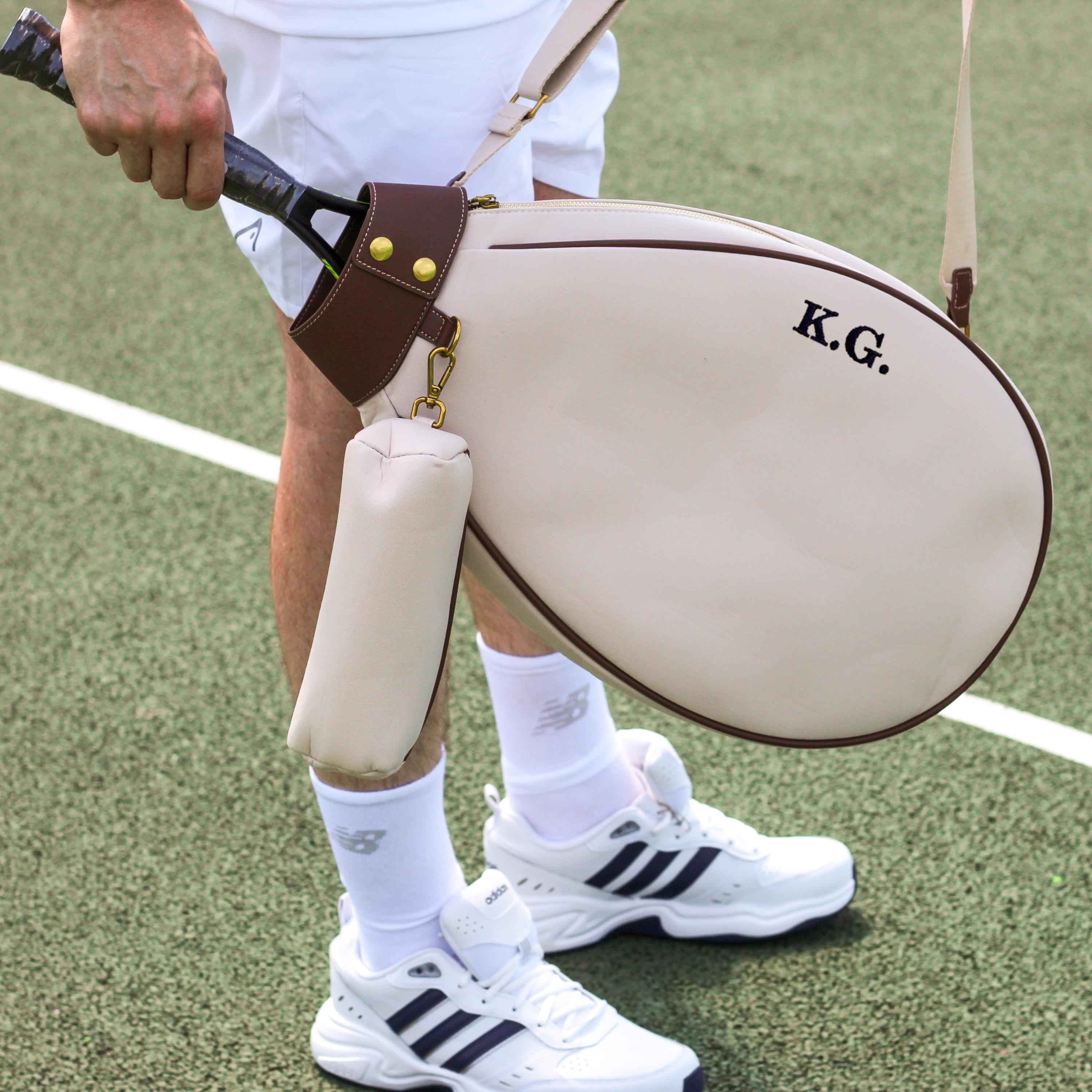 Personalised Tennis Racket Case Sports Travel Bag Gift With Balls, Personalized Tennis Gift, Monogram Sports Bag, Dad Birthday Gift From Son