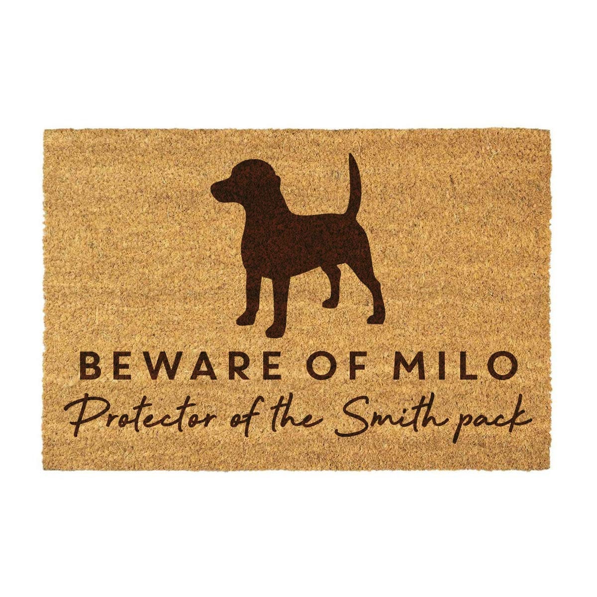 Cadeau Personnalisé d'amoureux de Chien - Tapis Porte Cadeau Idéal d'anniversaire et d'animaux Famil