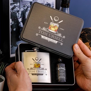 Regalo personalizado de alcohol de whisky de golf del hoyo 19, frasco de cadera personalizado, frasco de cadera de golf, frasco de cadera de acero inoxidable, frasco de cadera de whisky
