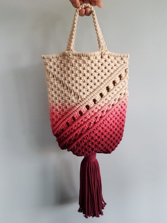 macrame bag etsy