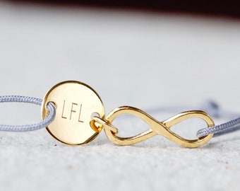 Bracelet Infinity avec gravure, Bracelet d’amitié Infinity, Bracelet de nom personnalisé, Bracelet 925, Bracelet de gravure pour femme,