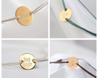 Bracciale dell'amicizia con incisione Bracciale con nome Engrarbrace Nomi dei bambini Braccialetto personalizzato Taglia unica per tutti Iniziali minimaliste