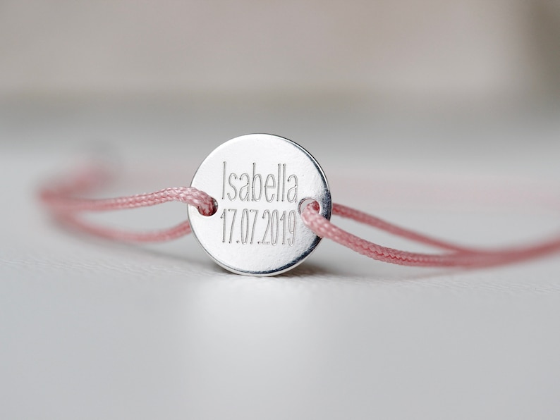 Friendship bracelet with engraving, name bracelet, engraving bracelet, children's names, personalized bracelet, one size, initials, minimalist roseapricot