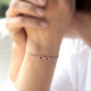 Infinity Armband Sterling Silber Freundschaftsband Ewige Liebe Symbol Unendlichkeits Symbol Freundschaftsarmband Bild 1
