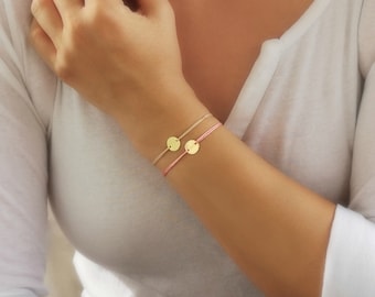 Bracciale dell'amicizia con incisione, braccialetto con nome, braccialetto con incisione, nomi dei bambini, braccialetto personalizzato, taglia unica, iniziali, minimalista