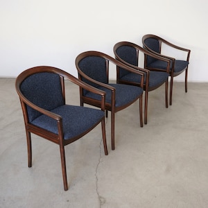 Set of Four Restored Vintage Mid-Century Modern Dining Chairs