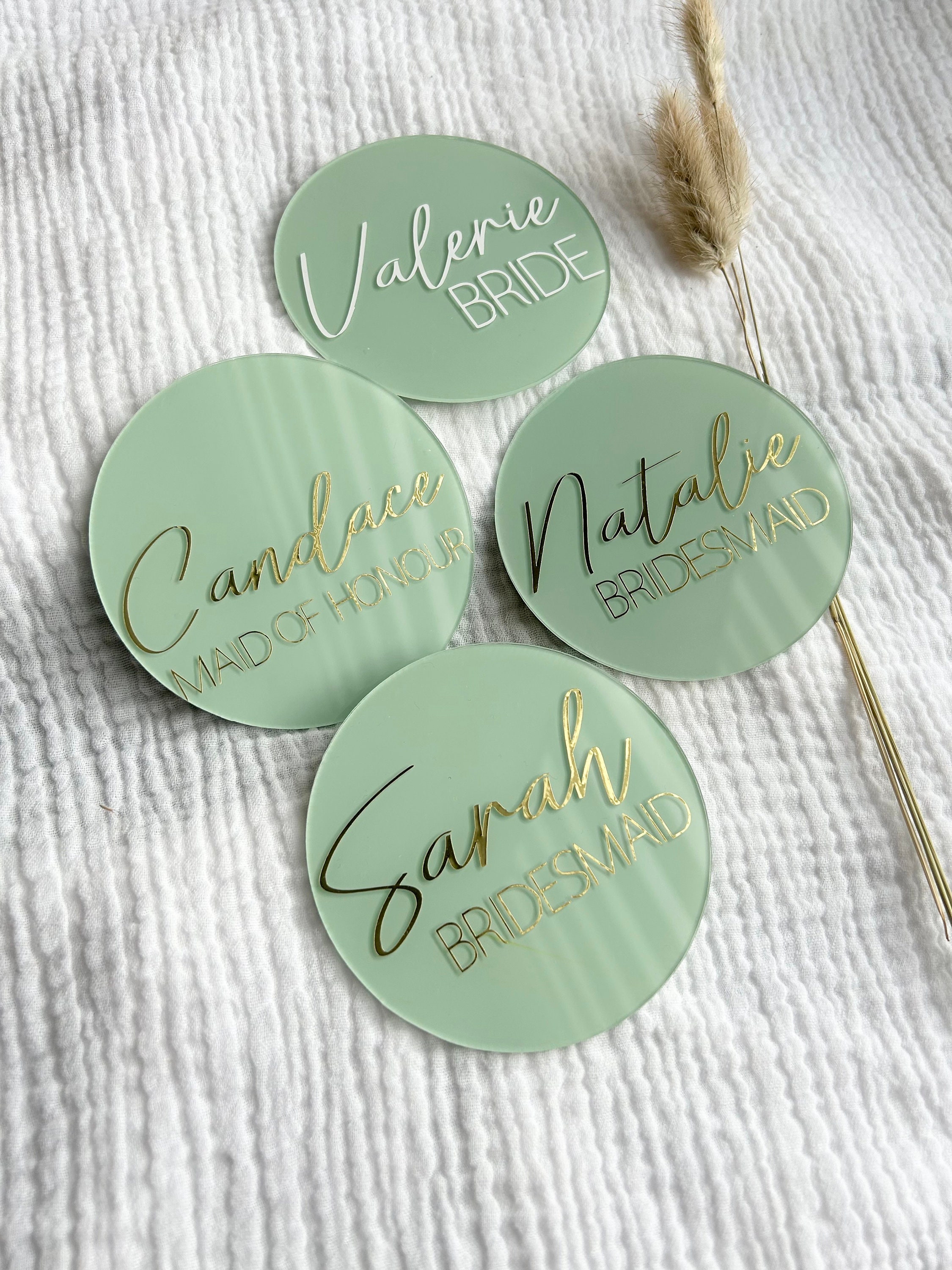 Bridal Party Acrylic Tags, Custom Bridal Party Tags, Acrylic Bridal Party Tags, Bridal Party Gifts