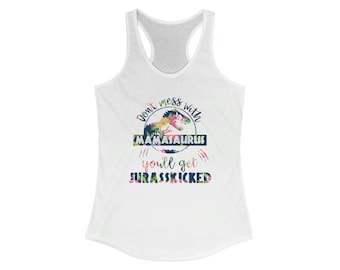 Camicia Mamasaurus, Carro armato di dinosauro, Regalo per la mamma, Mama Dinosaur, Carro armato di Mama Saurus, Regalo per la festa della mamma