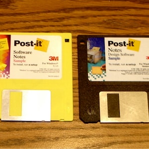 POST-IT - NOTES Sample Software For Windows -  (2) 3.5&quot; Floppy Disks