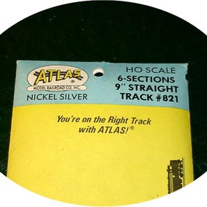 ATLAS - Pack of 6 Nickel Silver 9&quot; Straight Track #821 - HO Train