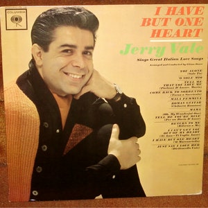 JERRY VALE - I Have But One Heart - 1962 Pop Easy Listening Vocal Record Album LP