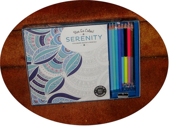 Patterns Stress Relieving Coloring Book for Adults & Colored Pencils Set