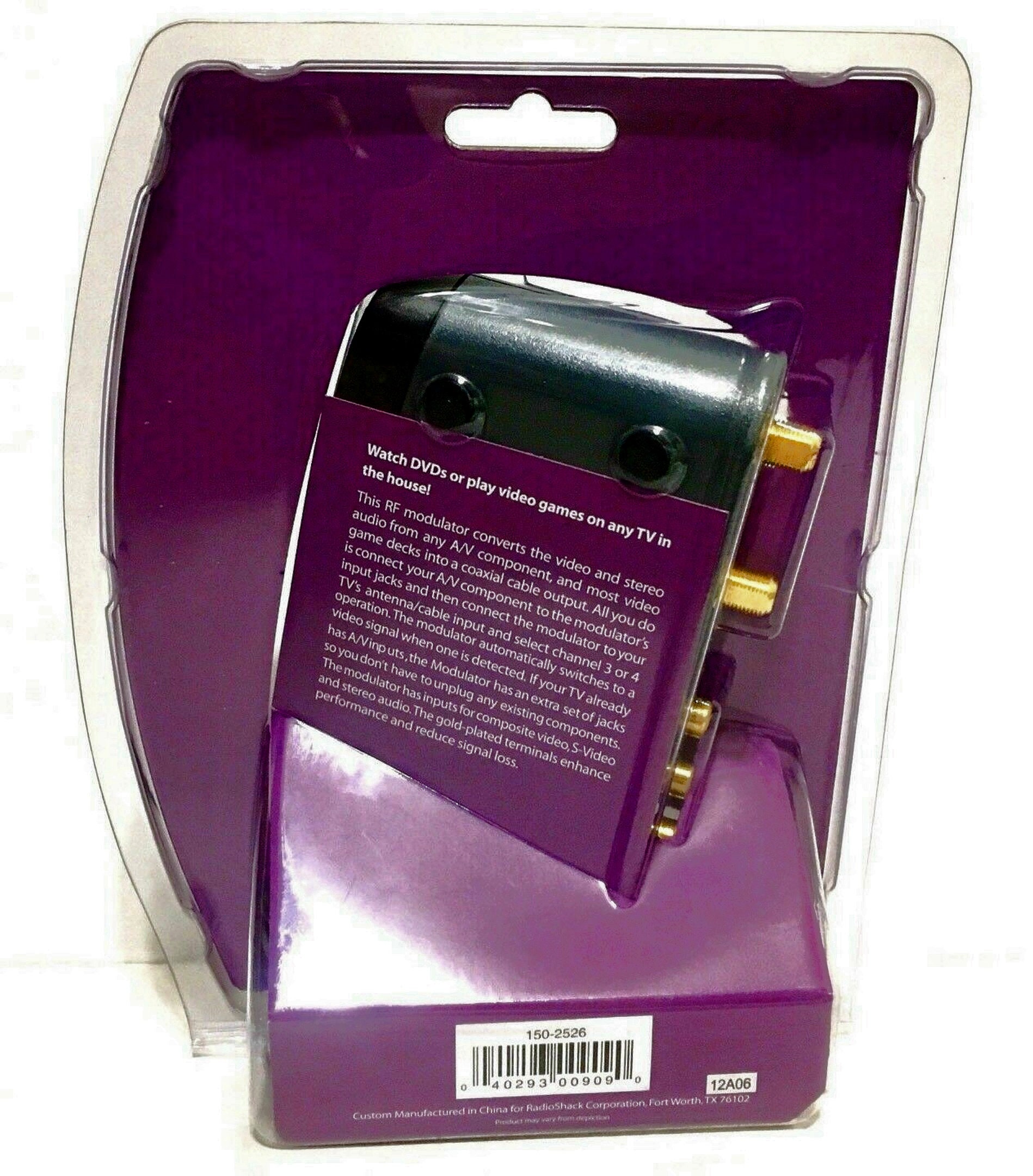 Radio Shack RF MODULATOR 152526 TV Converter A/V Into Coaxial Cable Etsy