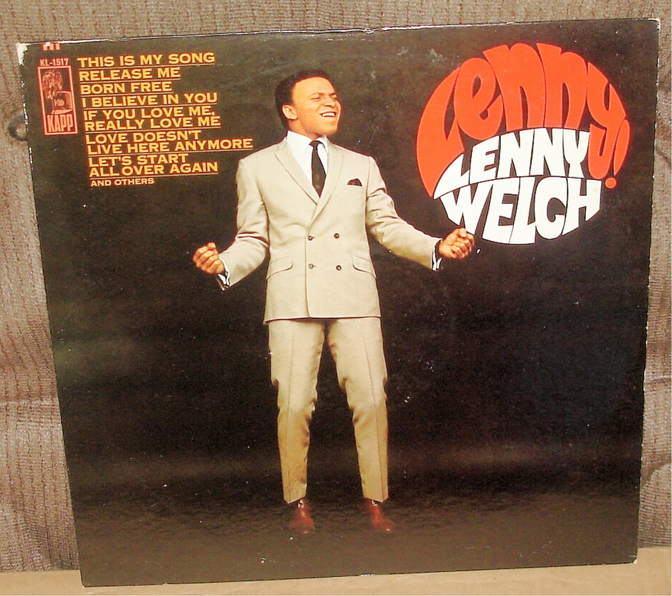 LENNY WELCH - LENNY - 1967 - Pop Soul Funk Record Album