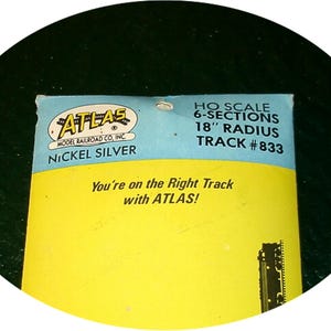 ATLAS - Pack of 6 Nickel Silver 18&quot; R Curved Track #833 - HO Train