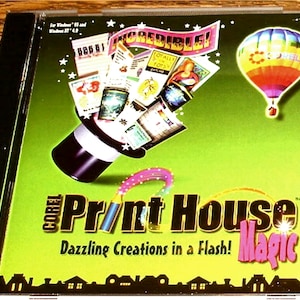 Corel Print House Magic 1997 - 3 CDs PC Windows 95, NT 4.0